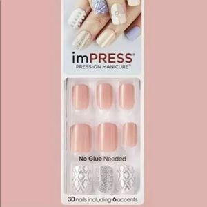 imPRESS Press-on Nails in Shimmer - Pink & Silver